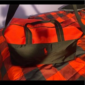 Polo Ralph Laurn Red and Black duffel bag